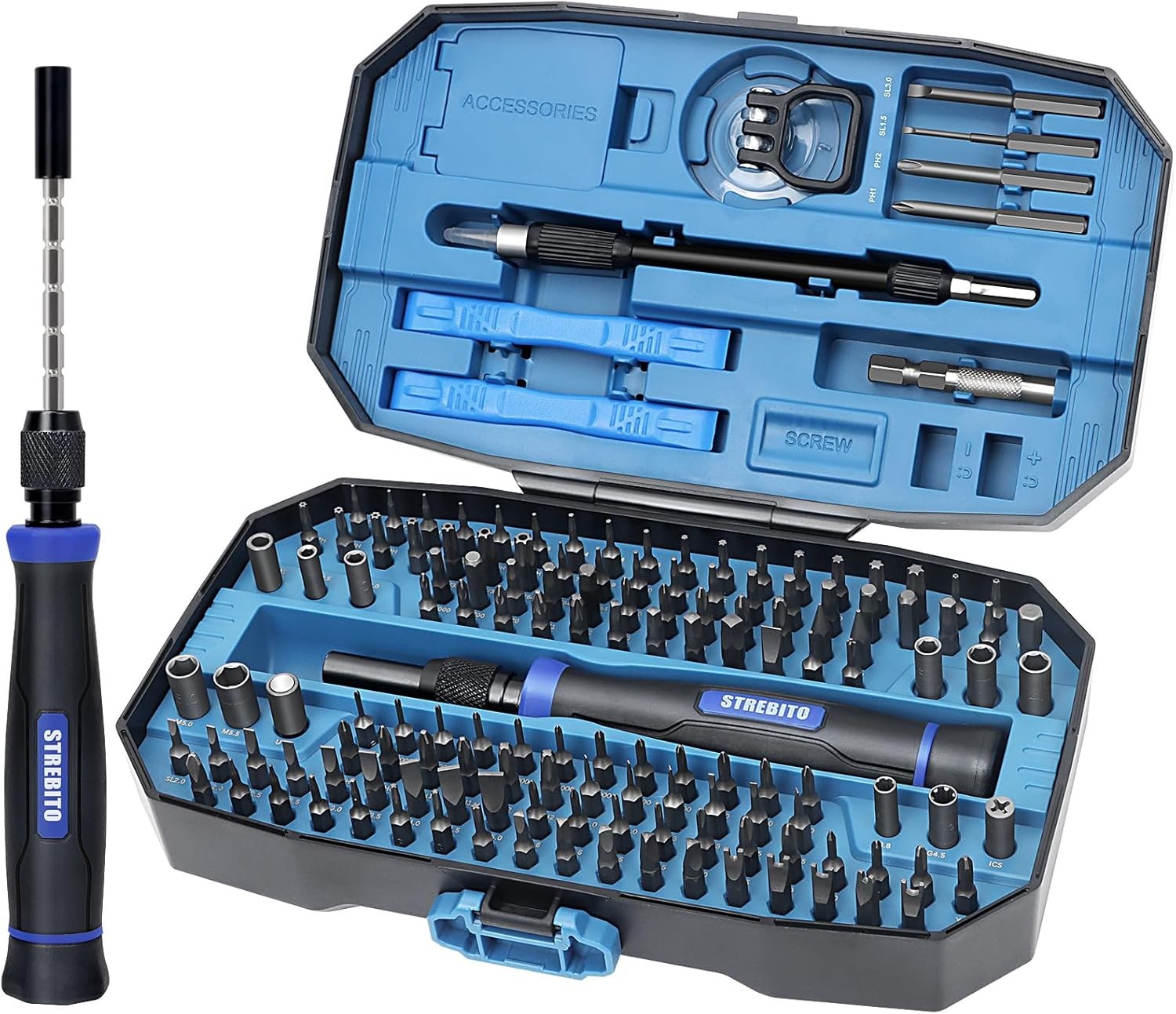 153-in-1 Precision Magnetic Screwdriver Set Electronics Repair Kit Computer US gallery