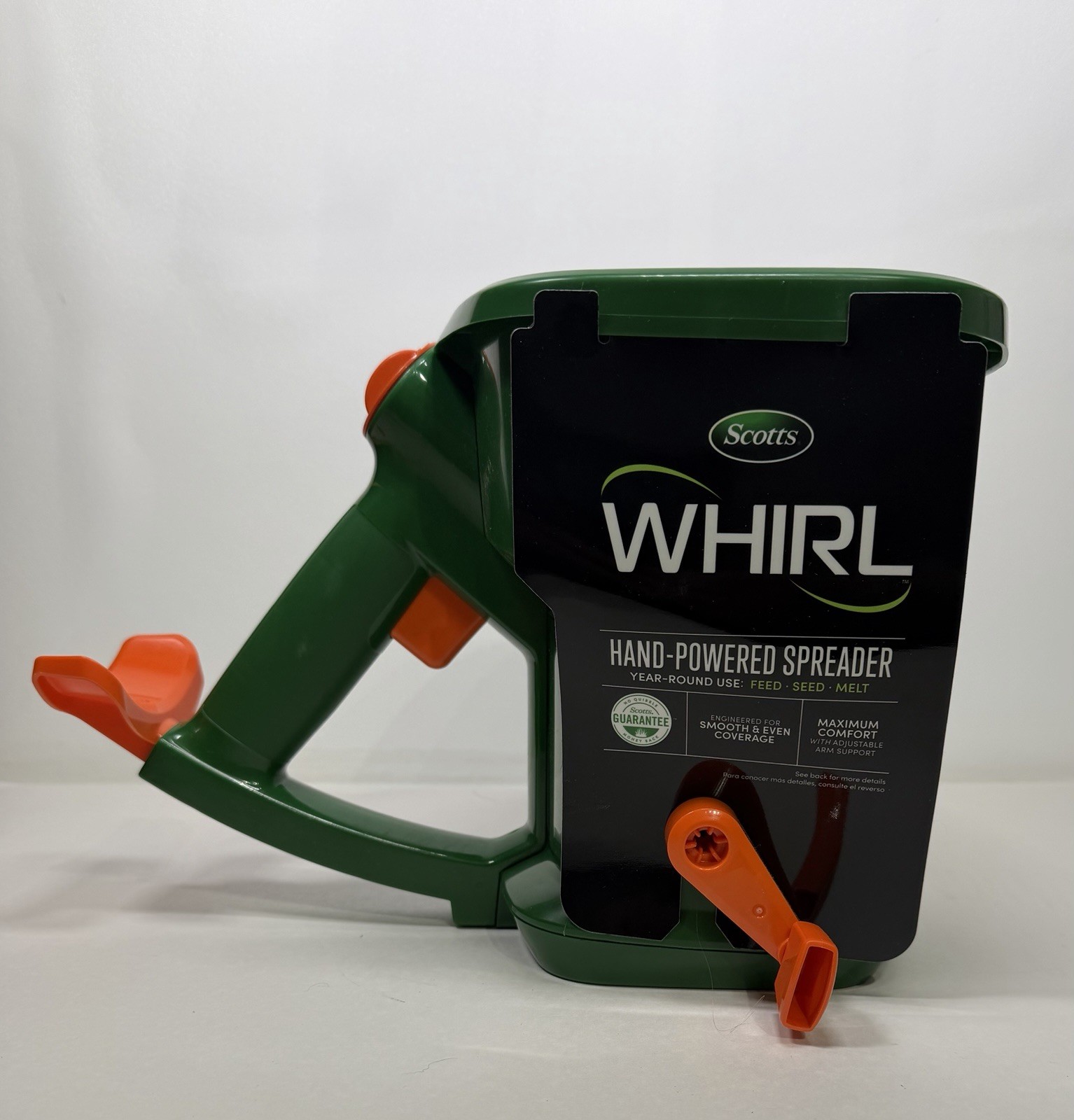 Scotts Whirl Hand-Powered Spreader for Seed, Fertilizer, Ice Melt gallery