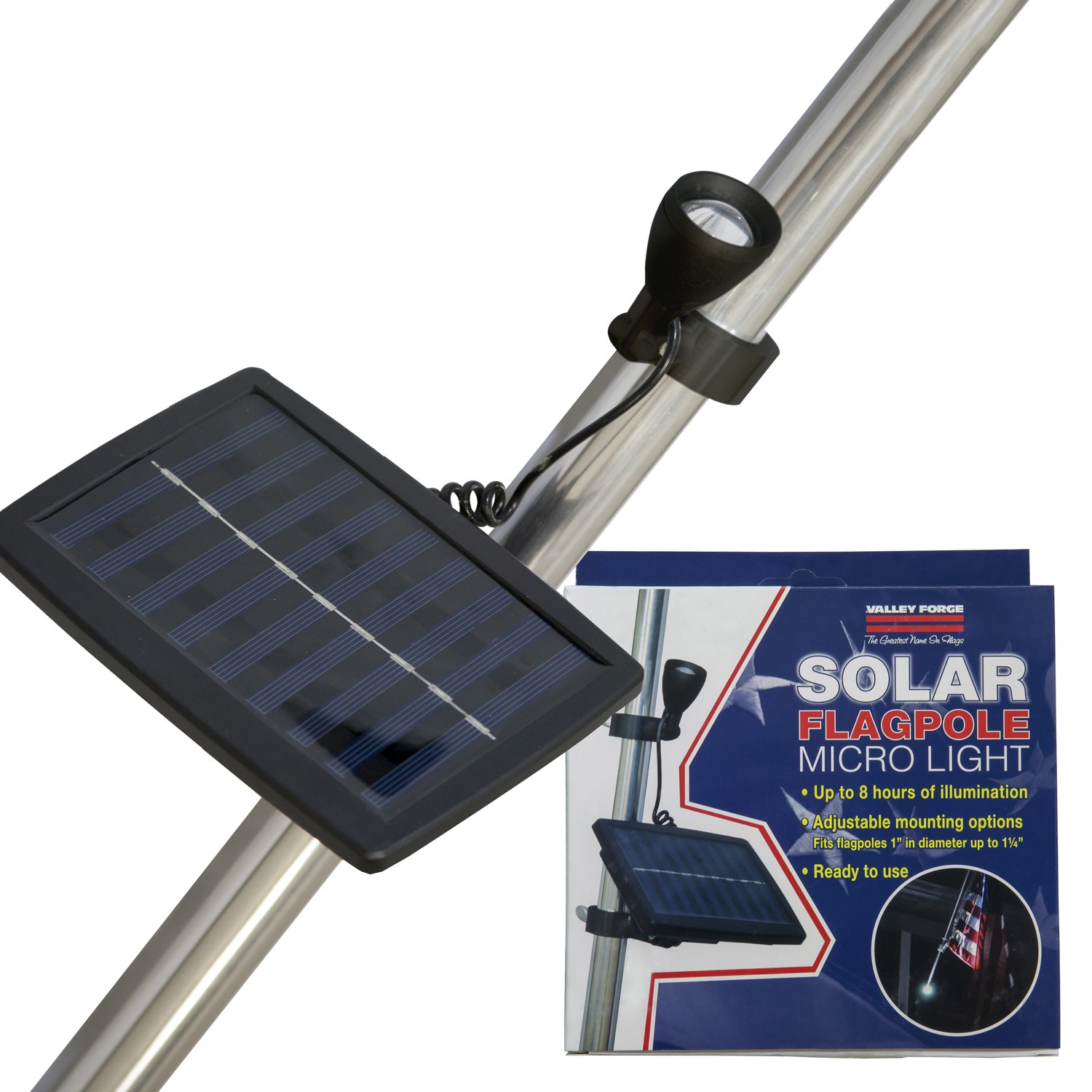 Valley Forge FPML-1 25 lm. Solar Flagpole Micro LED Light 6.75 L in. gallery