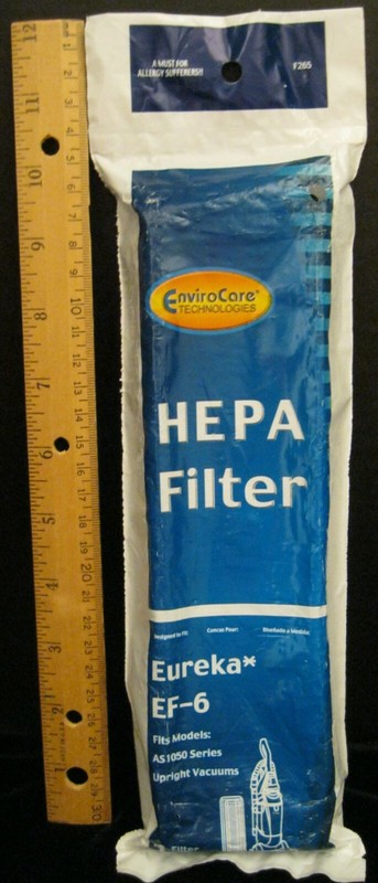 ENVIRO CARE TECHNOLOGIES HEPA FILTER EUREKA EF-6 FITS MODELS AS1050 UPRIGHTS gallery