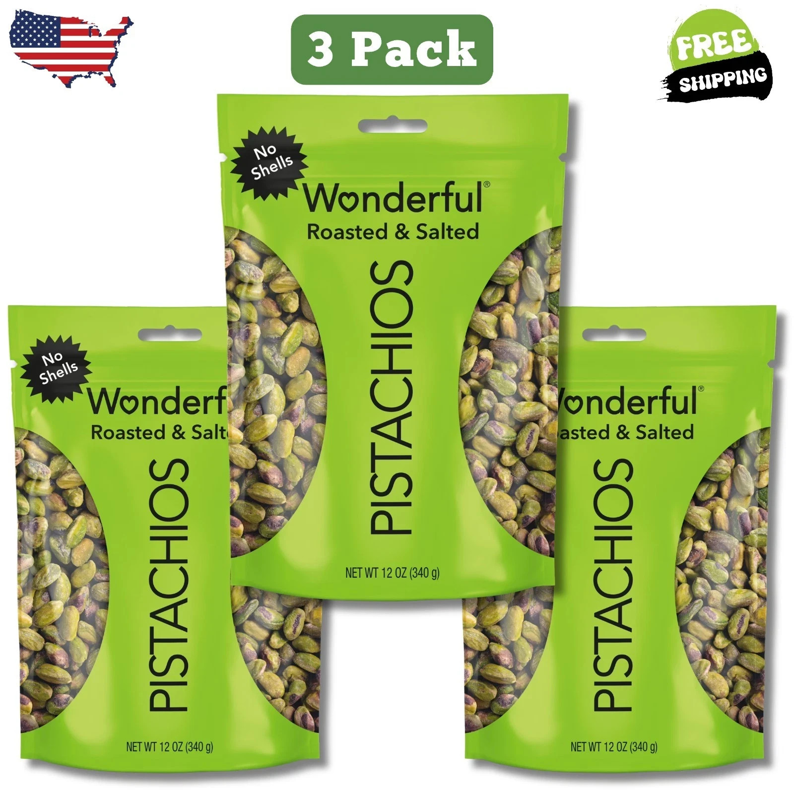 Wonderful Pistachios No-Shell Roasted and Salted Nuts 36 Ounce Resealable Bag gallery