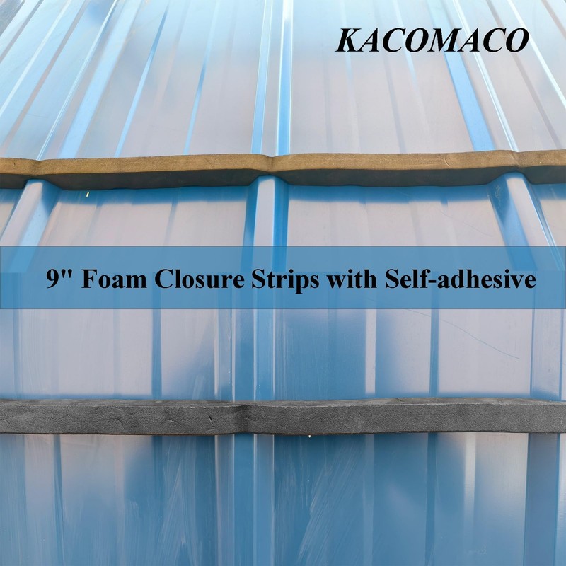 9" Foam Closure Strips with SelfAdhesive for Metal Corrugated Roofing Panels,... gallery