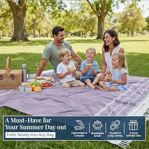 Outdoor Blanket for Beach Necessities Beach Blanket (80" x 80") 20: Day Break gallery
