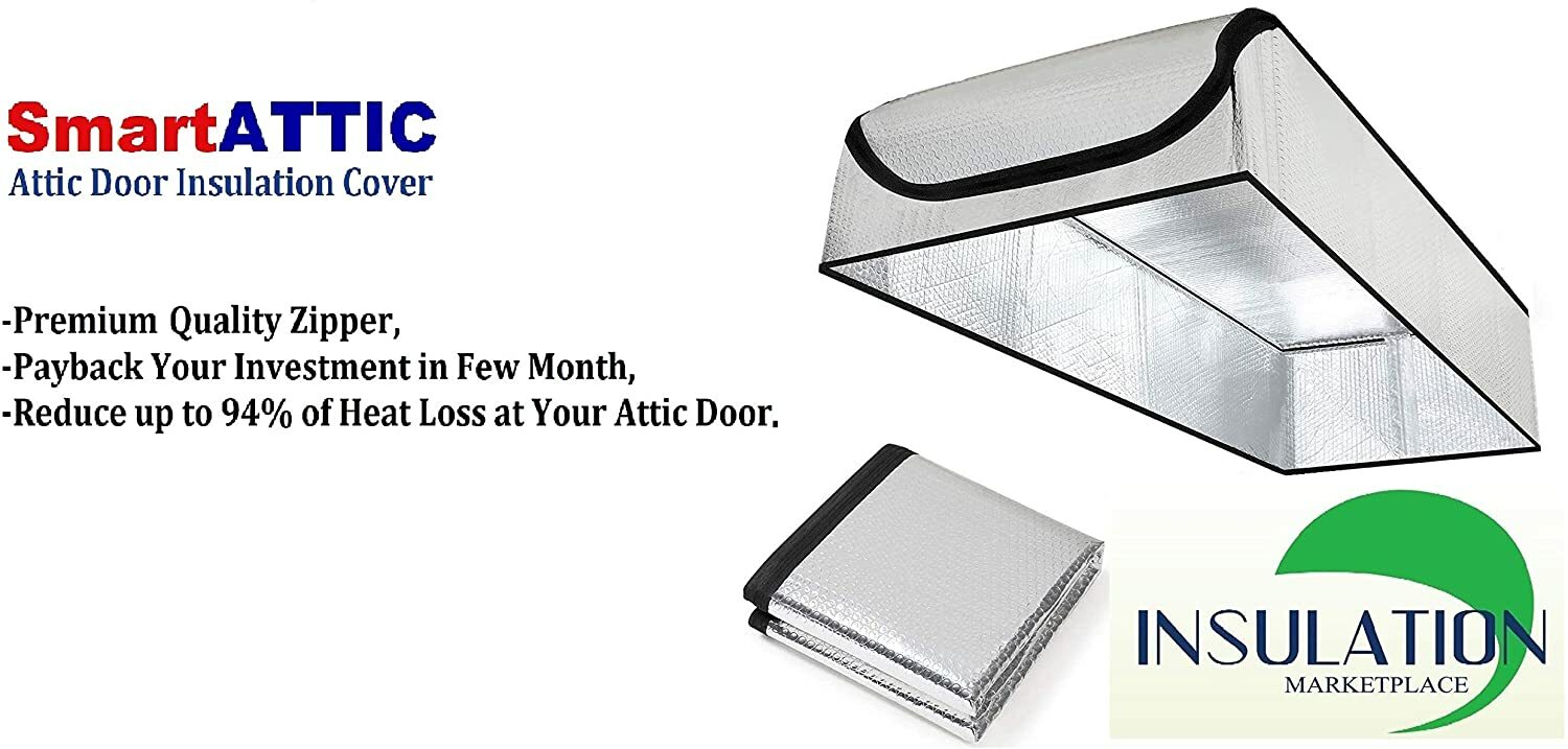 SmartATTIC - 25"x54"x11" Attic Door Insulation Cover, Attic Stairs Tent, Seal gallery