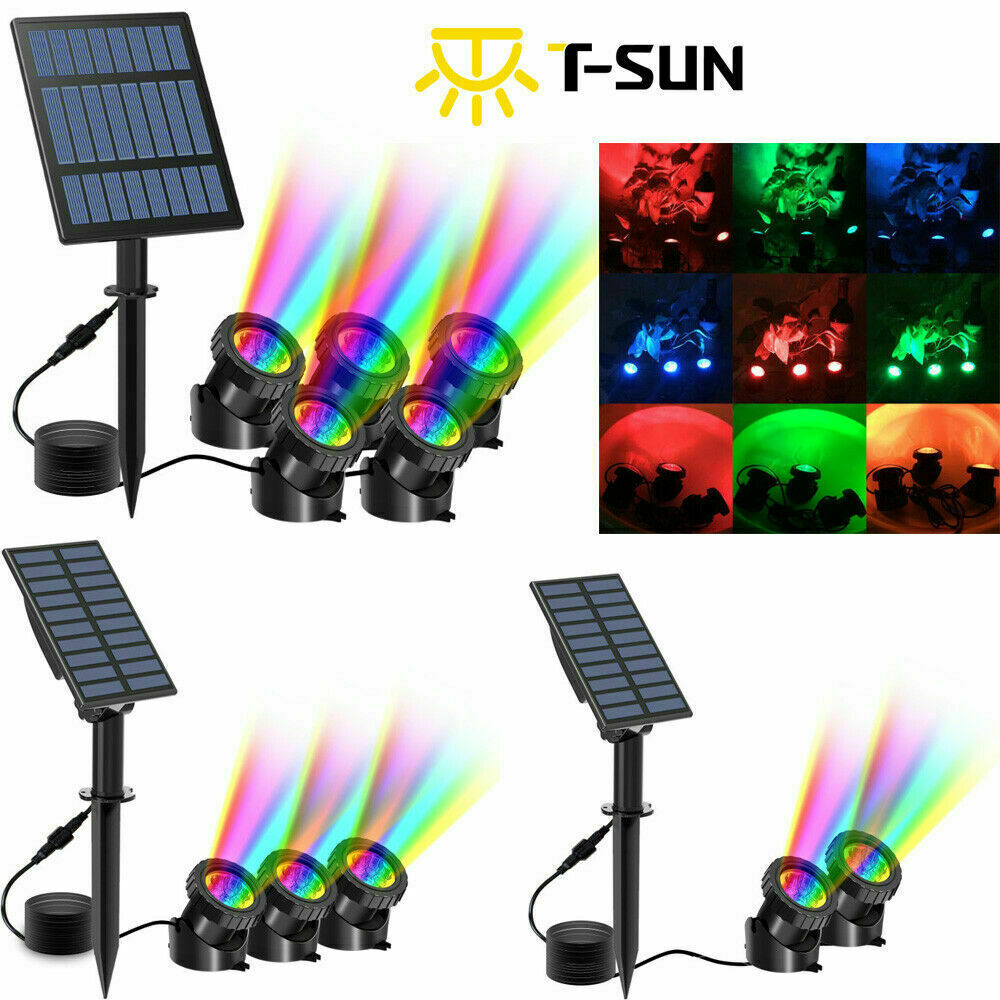 2/3/5 RGB Solar LED Spotlight Spot Light Lamp Garden Pool Pond Underwater IP68 gallery