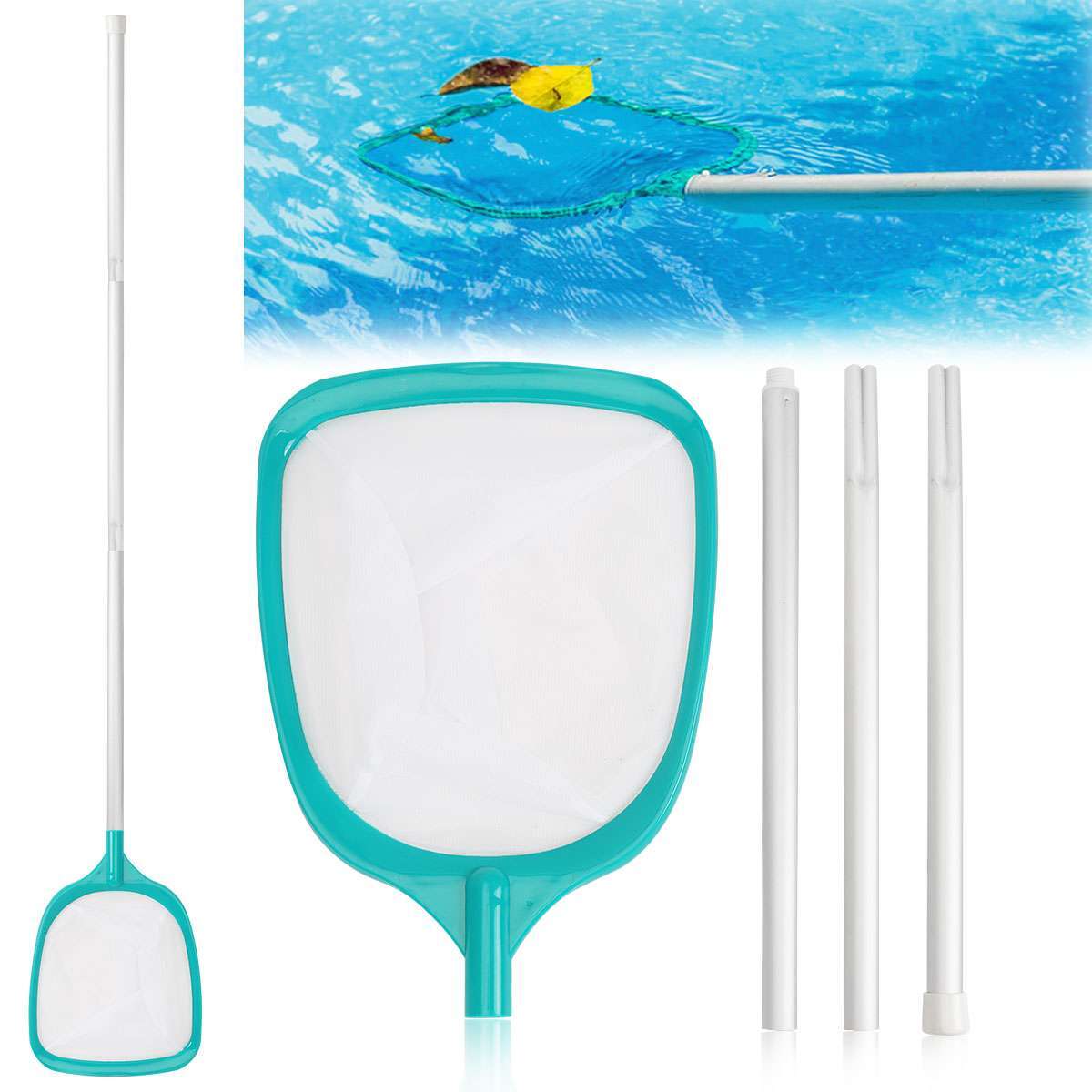 Heavy Duty Pool Skimmer Leaf Rake Net Cleaning Swimming Pool Fine Mesh Netting gallery