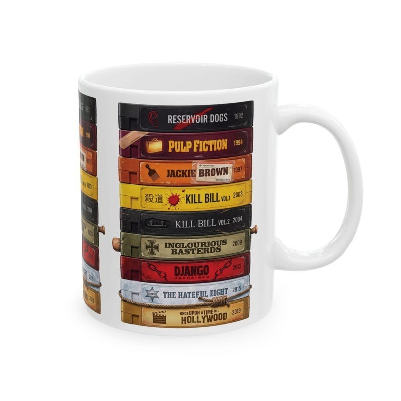 Quentin Tarantino VHS Collection Inspired Coffee Mug -Cinema Legend Edition 11oz gallery