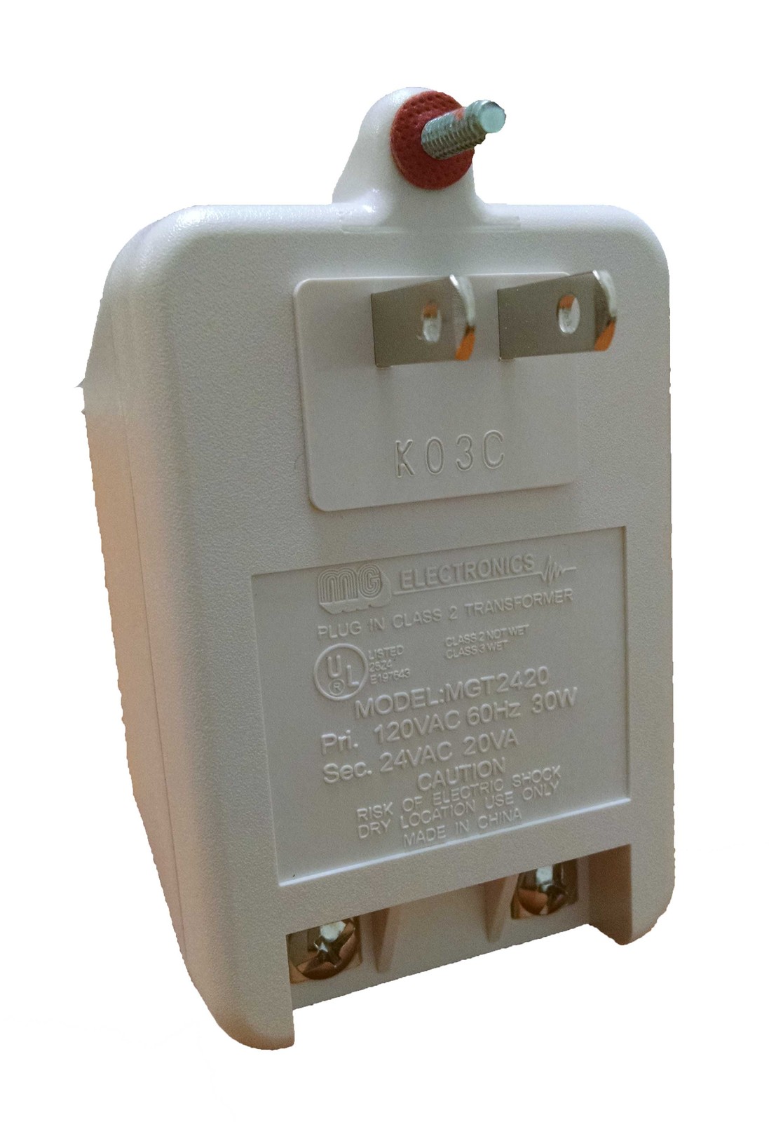MG Electronics MGT2420 CLASS II AC POWER TRANSFORMER 24V 20V/A WITH LED UL/CS gallery
