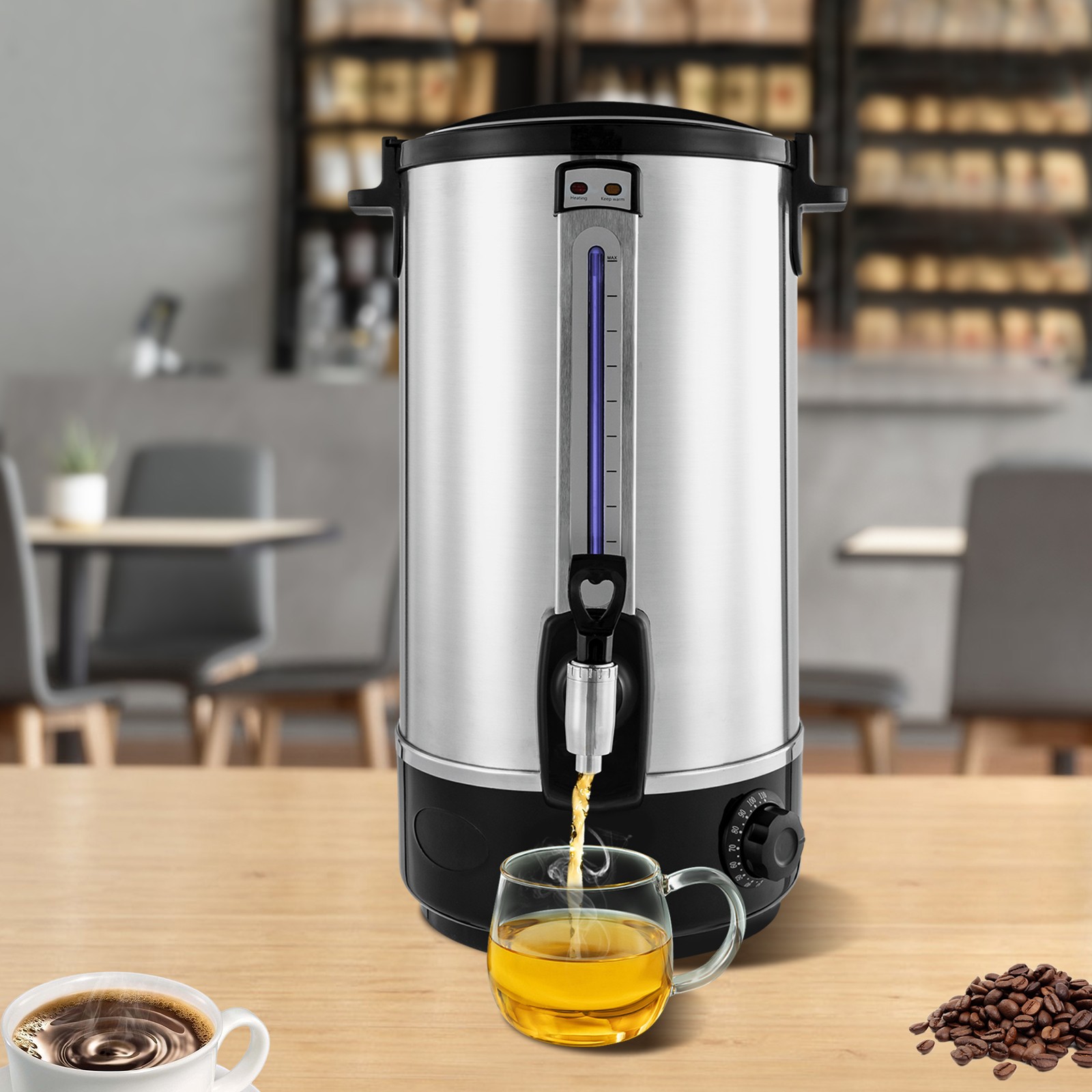 Double-layer Stainless Steel Commercial Water Bucket,?110V Electric Coffee Maker gallery