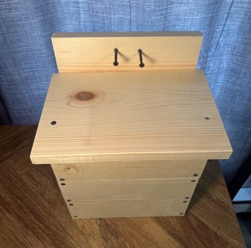 Large Backyard Squirrel House Nesting Box - Wooden Wildlife Box Fully Installed gallery