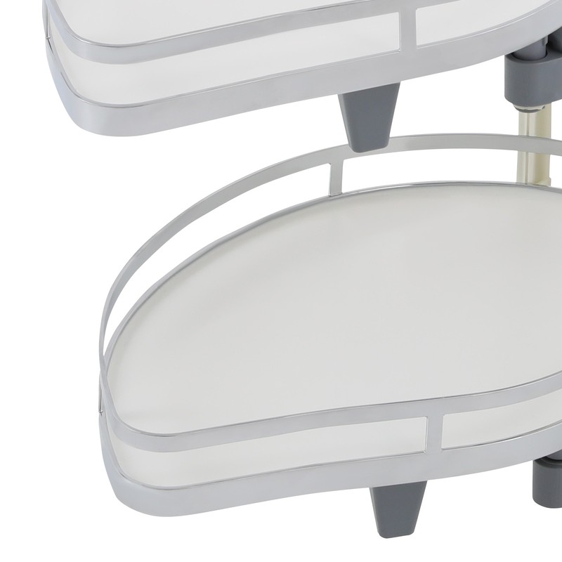2-tier White Blind Corner Cabinet Left Blind Corner Cabinet Pull-out Organizer gallery