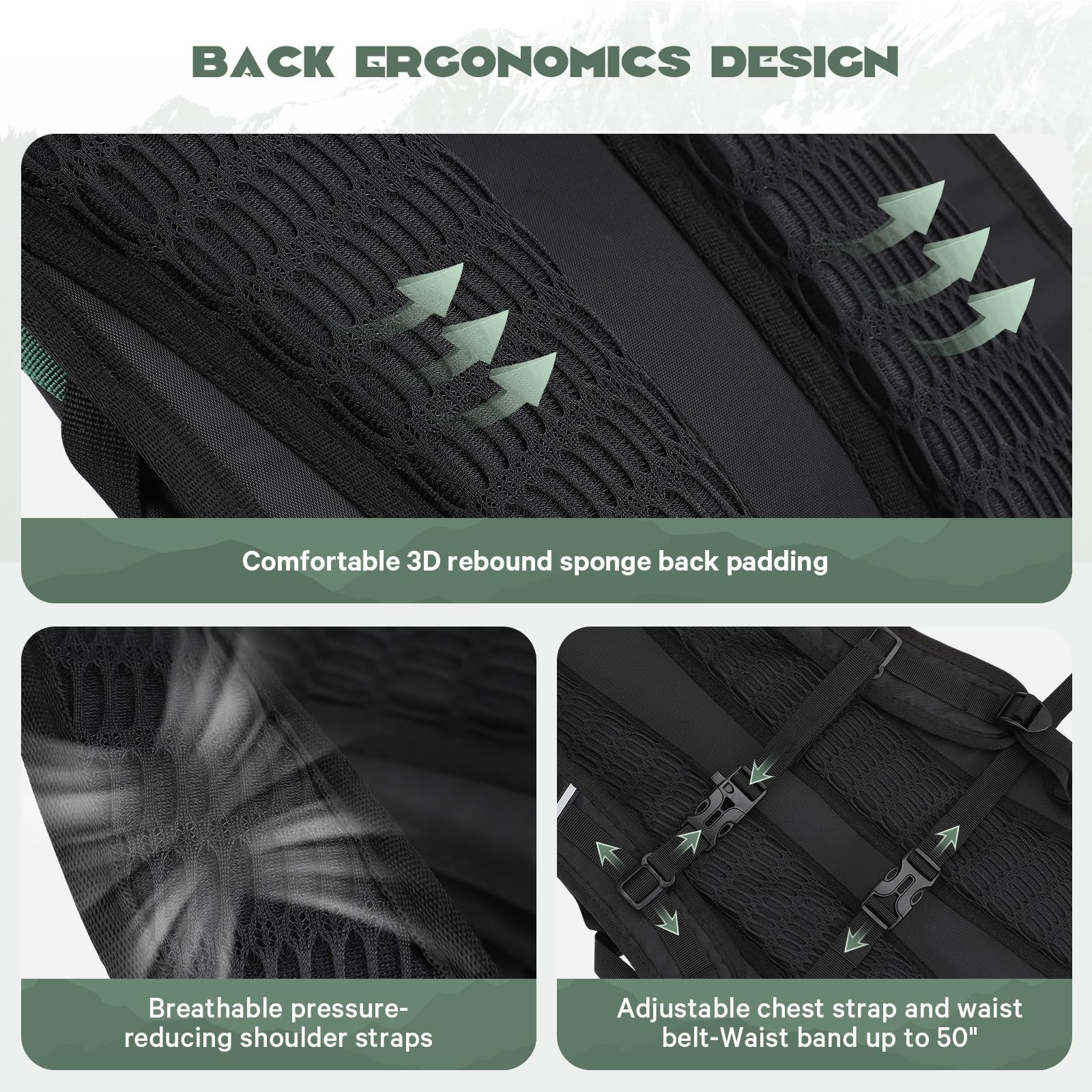 Hydration Hiking Backpack with 2L/3L Water Bladder, Water Running Backpack Me... 5