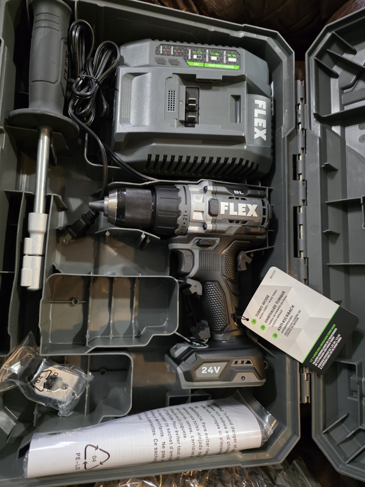 24V DRILL AND FLEX CHARGER. BATTERIES NOT INCLUDED. gallery