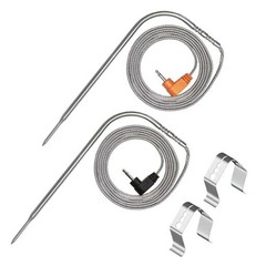 TM08 2 Pack Temperature Meat Probe Replacement TP04, TP06, TP06S, Black+Orange