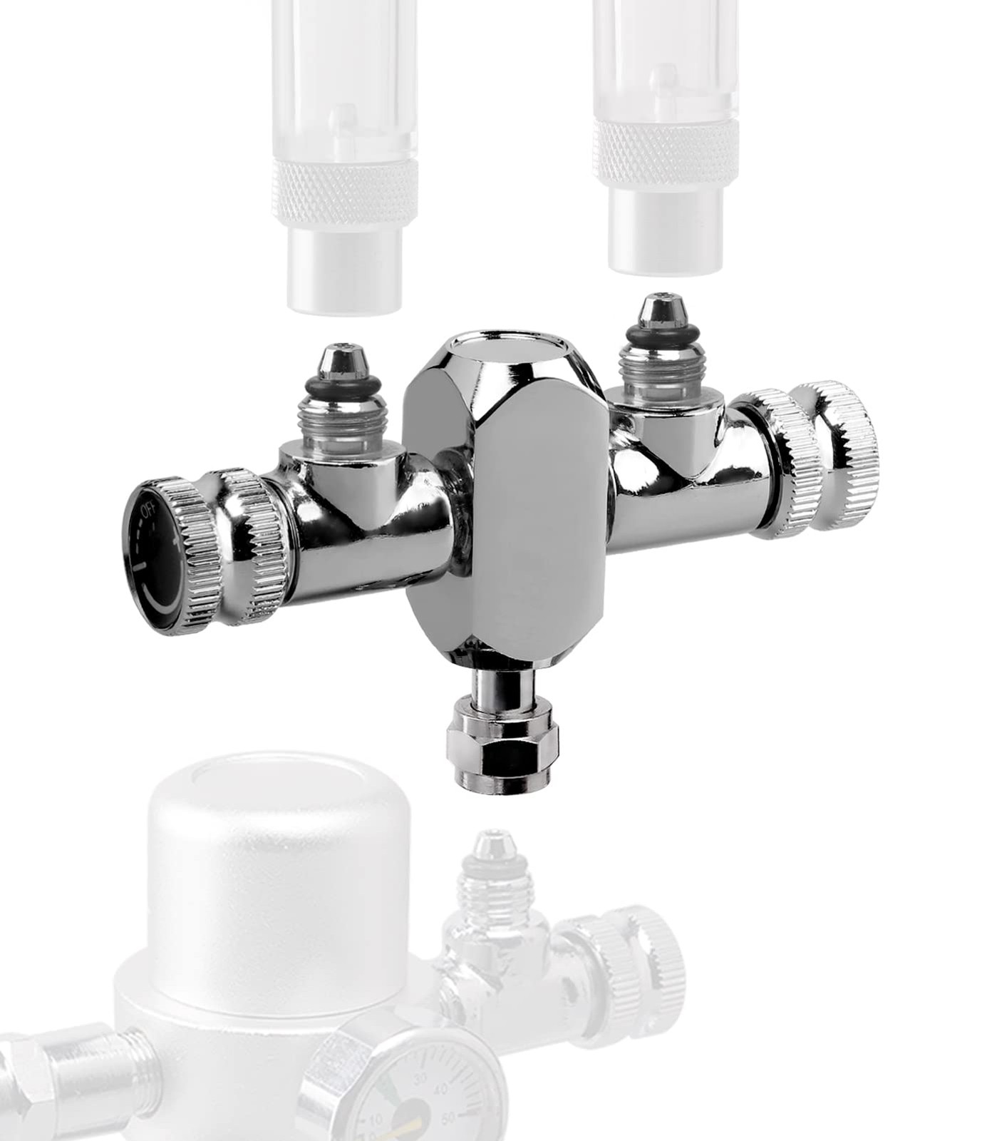 Clscea Aquarium Conventional CO2 Splitter Regulator Valve 2 Way gallery
