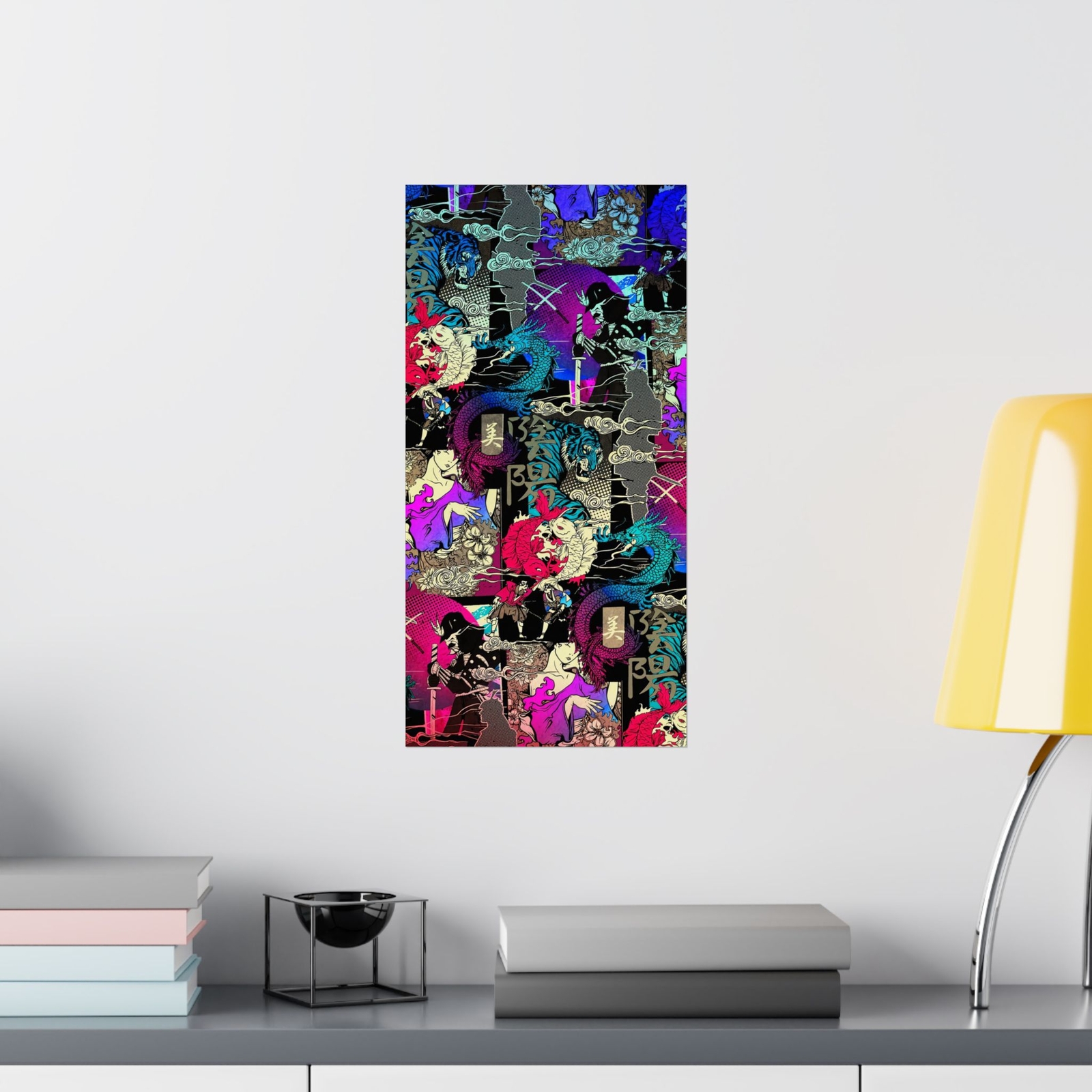 Modern Wall Matte Vertical Posters Japanese Popular Culture Design gallery