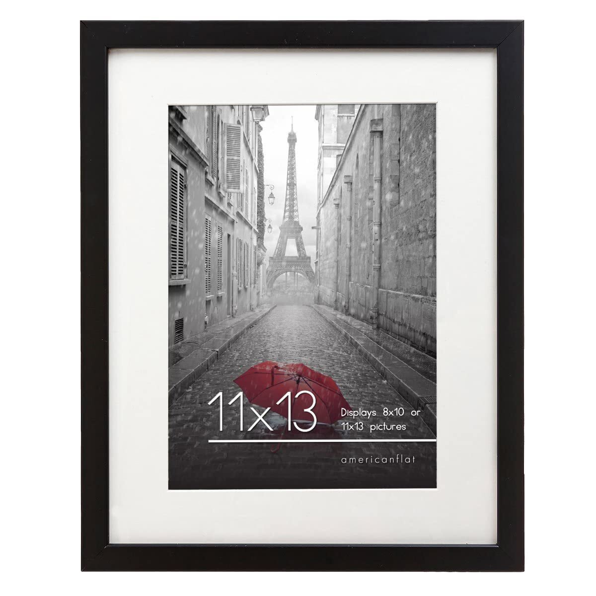 11x13 Picture Frame with Shatter-Resistant Glass - Use as 8x10 Frame with Mat... gallery