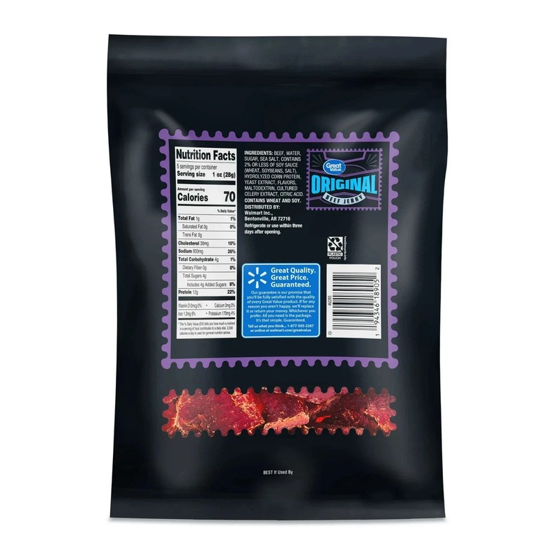 Great Value Original Beef Jerky, 5 oz NEW gallery