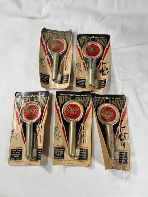 Vintage NOS Night Guard Super Lock NG‑1 Chain Door Lock Anti‑Saw Sleeve Carr‑Co gallery