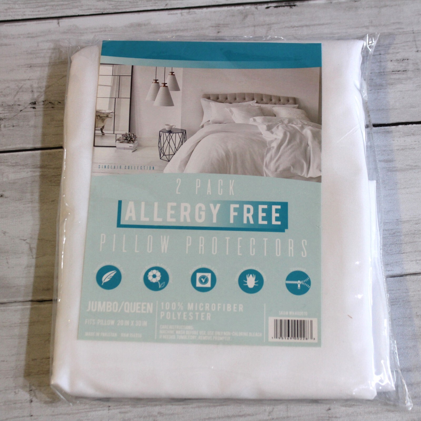 Sinclair Allergy Free Pillow Protectors Jumbo Queen 2 Pack gallery