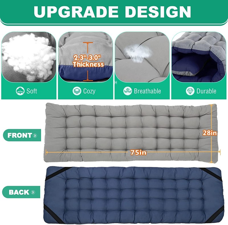 NAIZEA Folding Camping Cot Adjustable Adult Reclining Chaise Lounge Chair w/Mat gallery