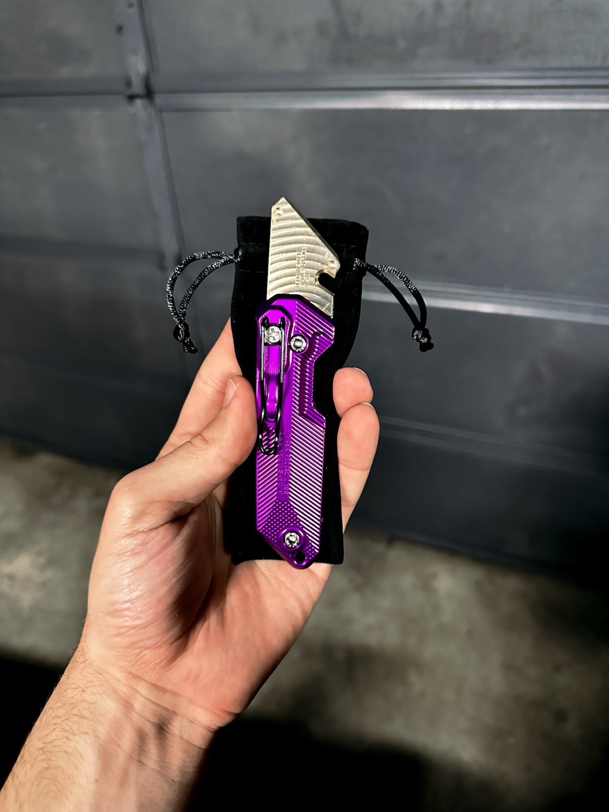 Kinetic Customs The Reaper BR-1 Premium Utility Knife Joker Purple - Made In UK gallery