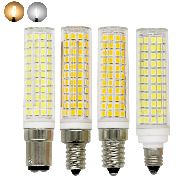 Dimmable BA15D E11 E12 E14 LED Corn Bulb Mini 136 LED Ceramics Light 15W Lamp US gallery
