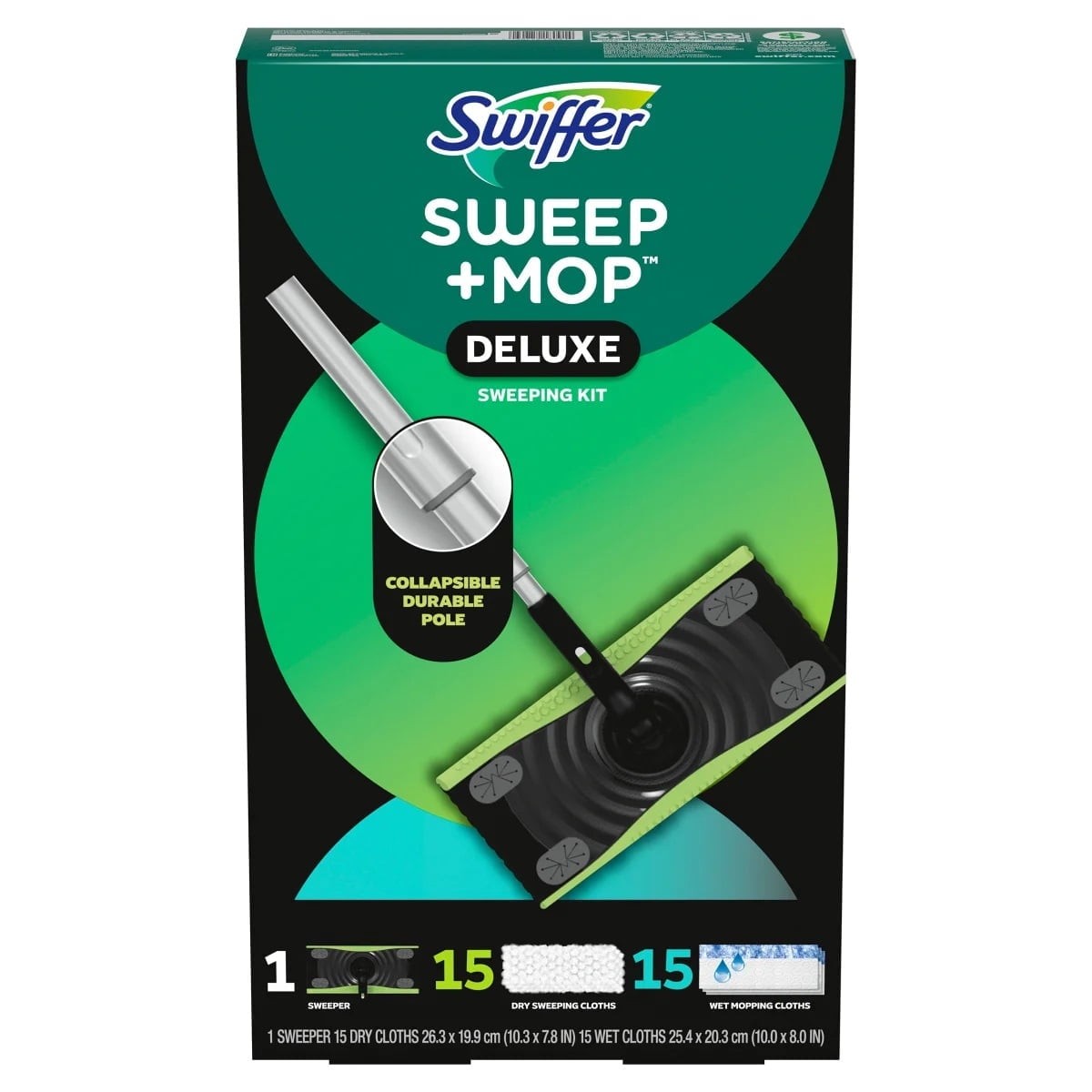 Swiffer, Sweep + Mop Deluxe Sweeping Kit | 1 Sweeper + 30 Refills gallery