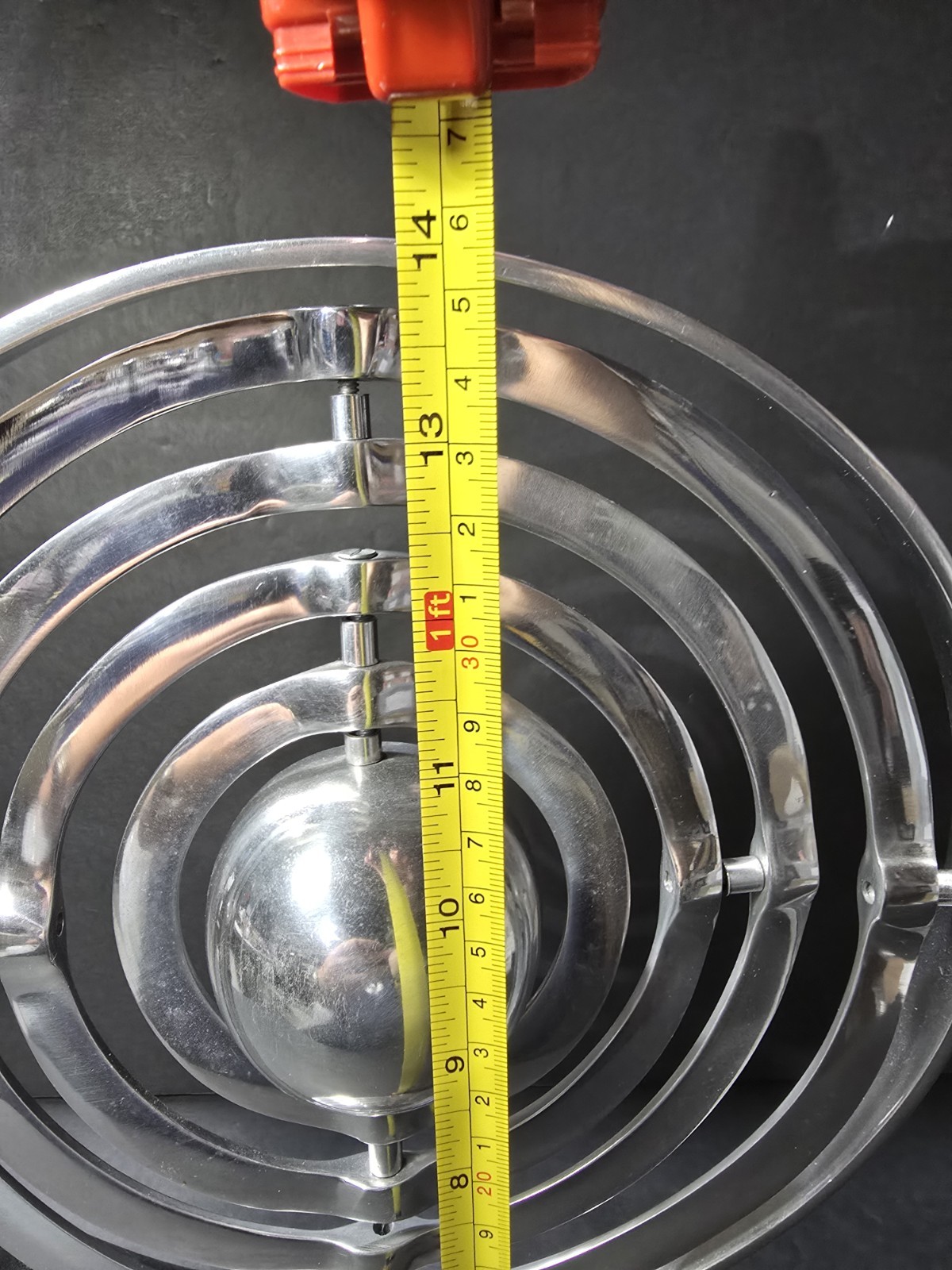 Aluminum Compass Armillary Globe Silver Decor 14" Inches gallery