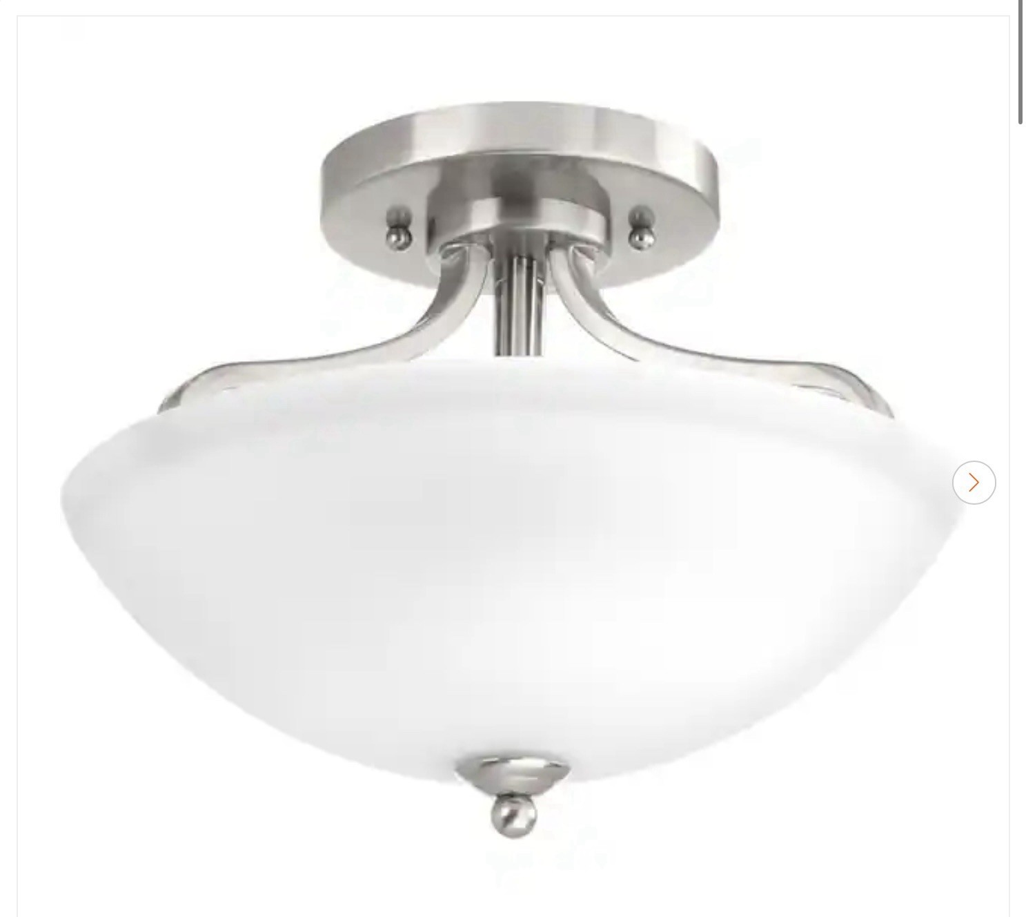 Progress Lighting Laird Collection 2-Light Brushed Nickel Semi-Flush Mount gallery