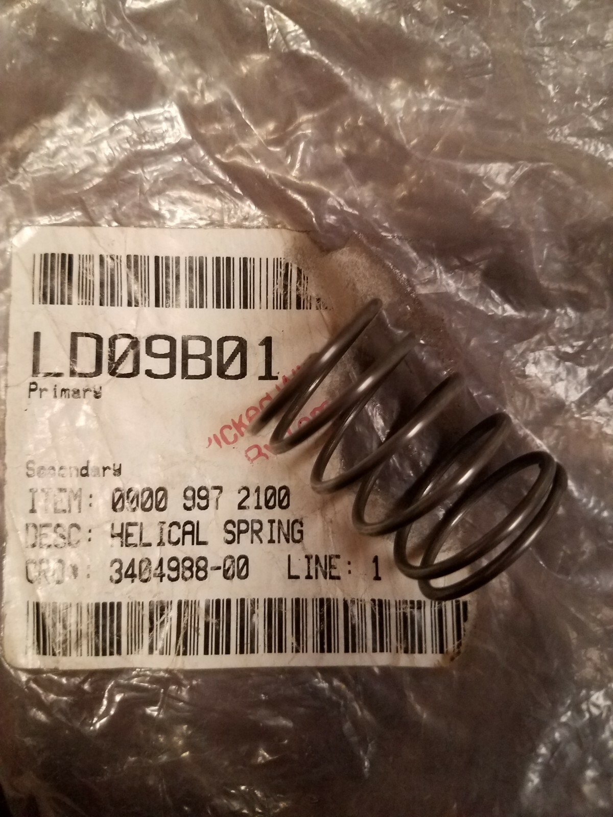Stihl Helical Spring Part #0000 997 2100, OEM gallery
