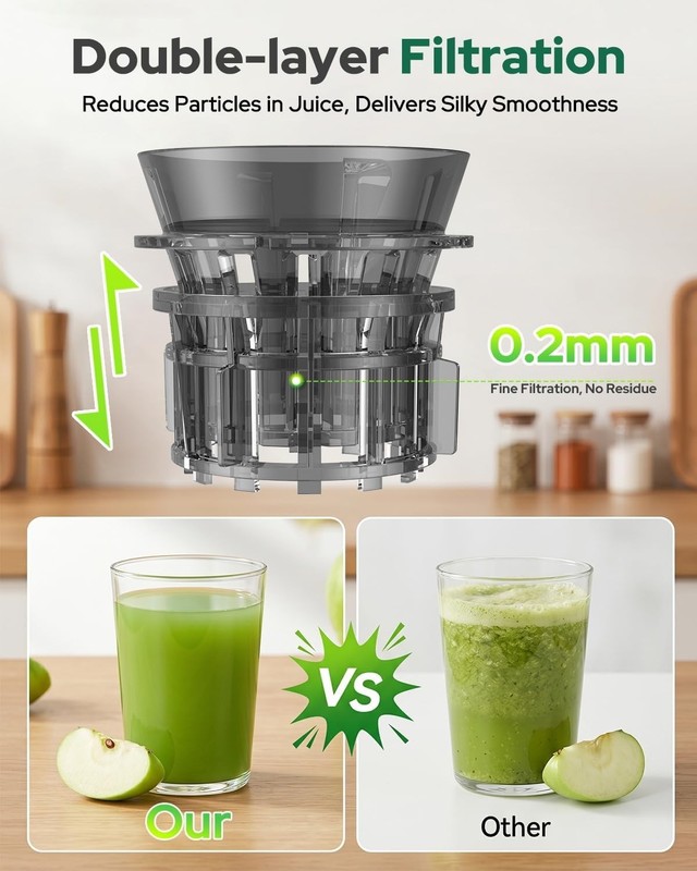 2026 Upgraded Cold Press Juicer Machine, 6.5" Extra Wide Chute Masticating Ju... gallery