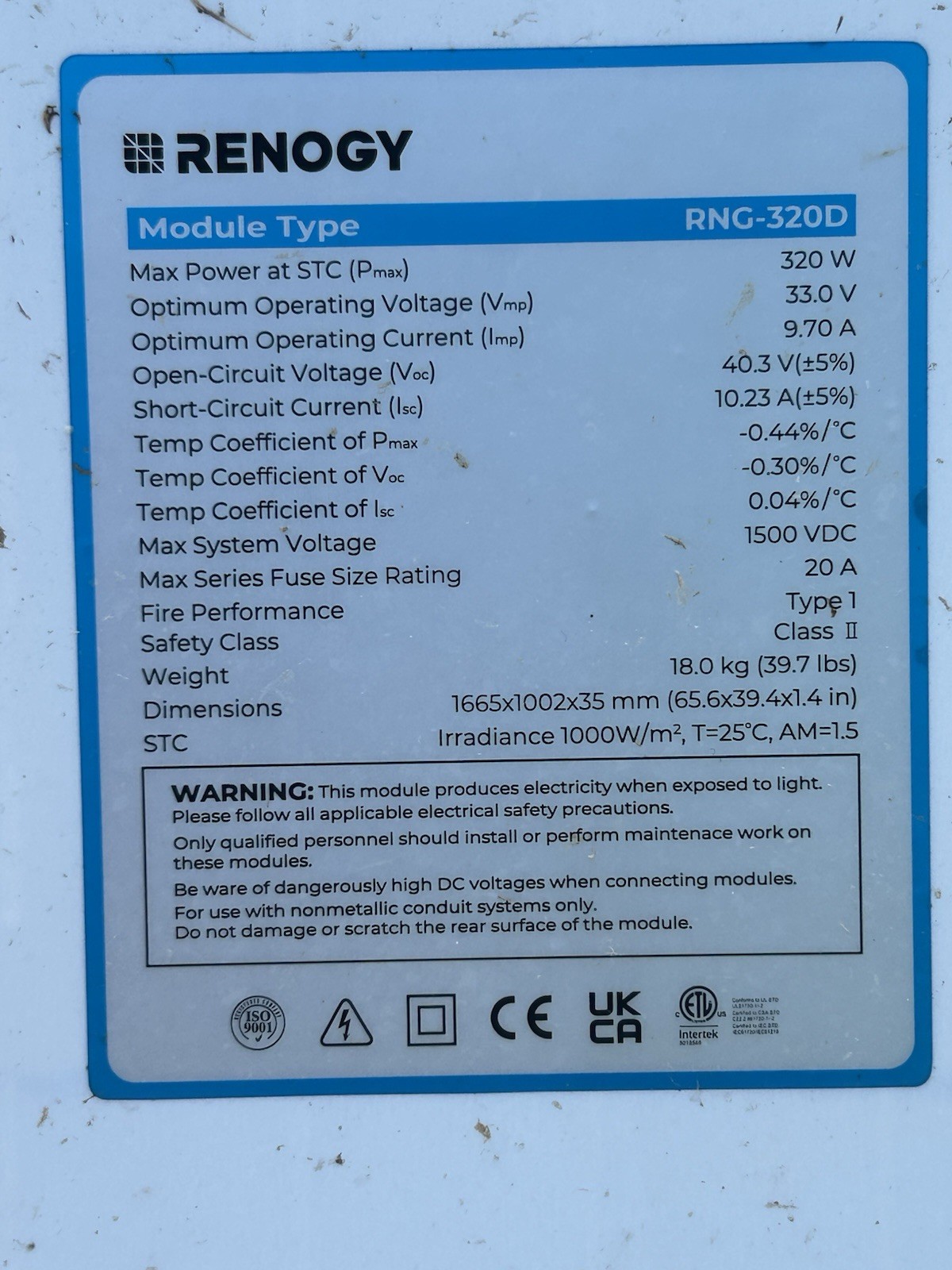 Renogy Solar Panels 1PCS 320 Watt Solar Panel; monocrystaline gallery