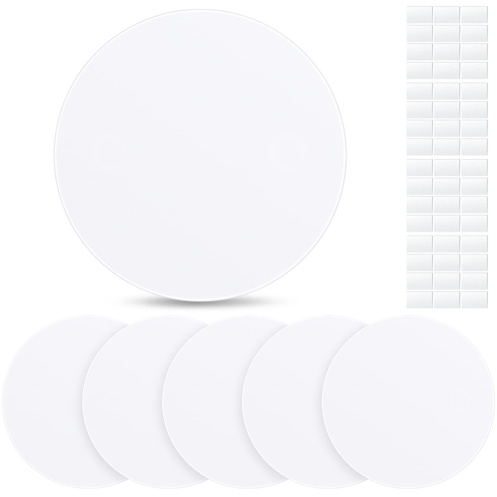 6 Pcs Ceiling Wall Cover Plates Plastic Hole Covers with Adhesive 7 Inch