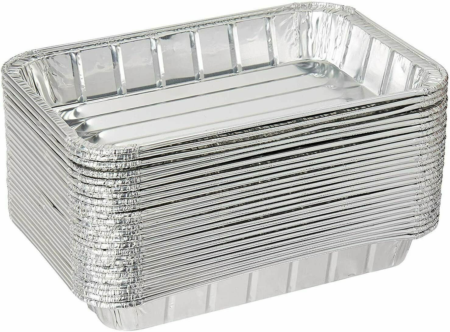 Small Disposable Aluminum Broiler Pan For Baking, BBQ &Grill Trays 10 PACK 8 X 6 gallery