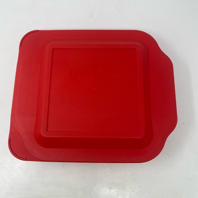 Pyrex 7211 6-Cup Rectangle Glass Dish w/ Red 7211-PC Lid gallery