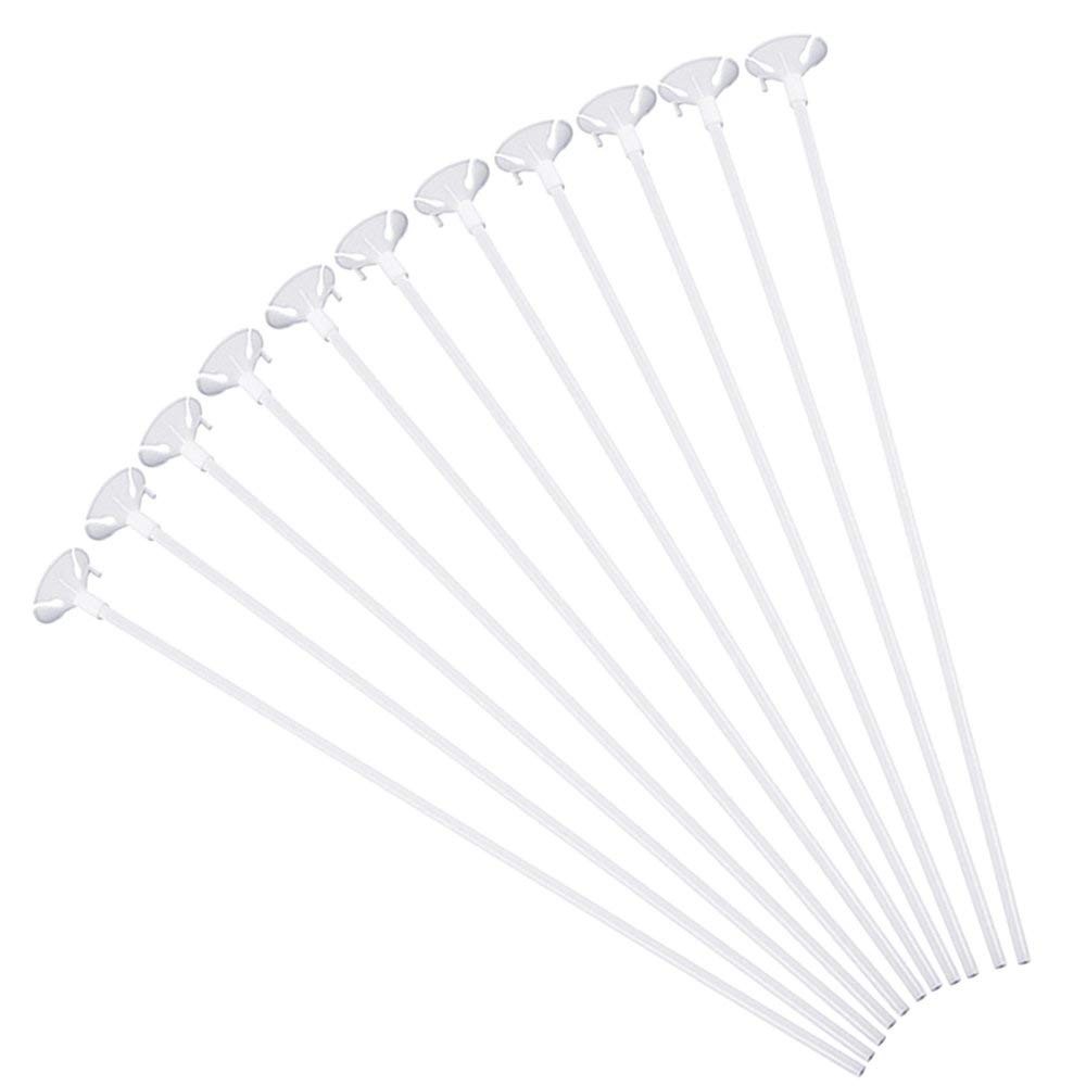 50 Pieces Plastic White Balloon Sticks with Cups for Party, Valentine's Day, ... gallery