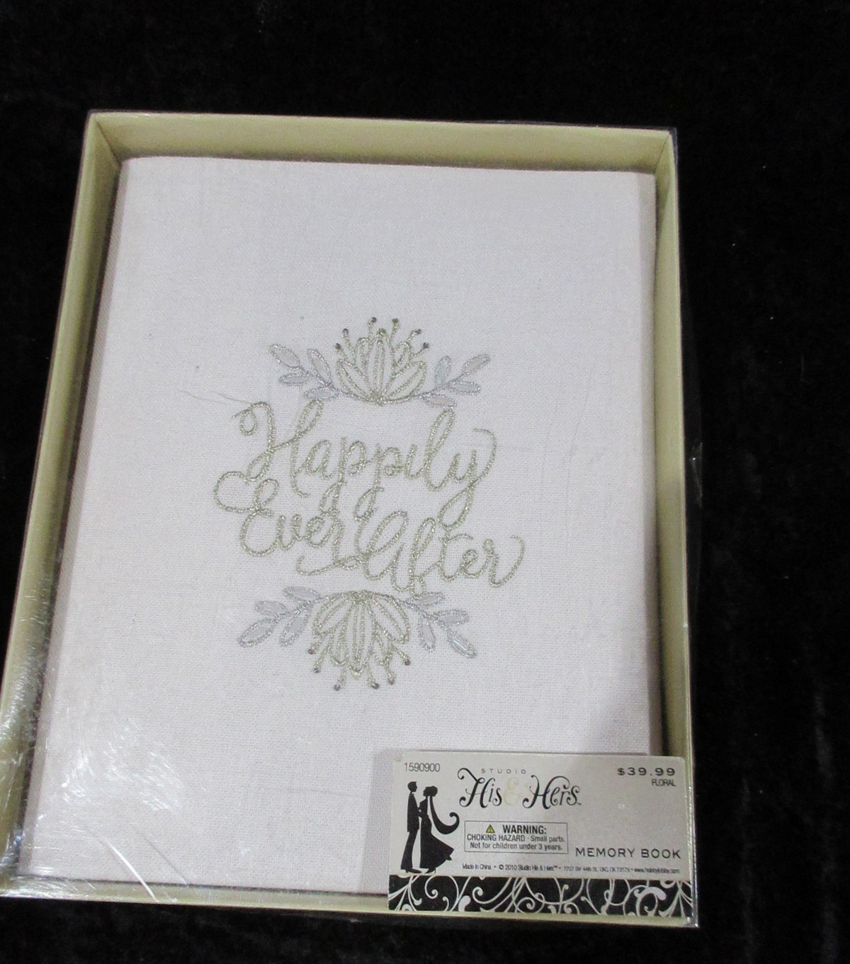 New His &Hers Memory Book Happily Ever After Wedding White Embroidered 2010 gallery