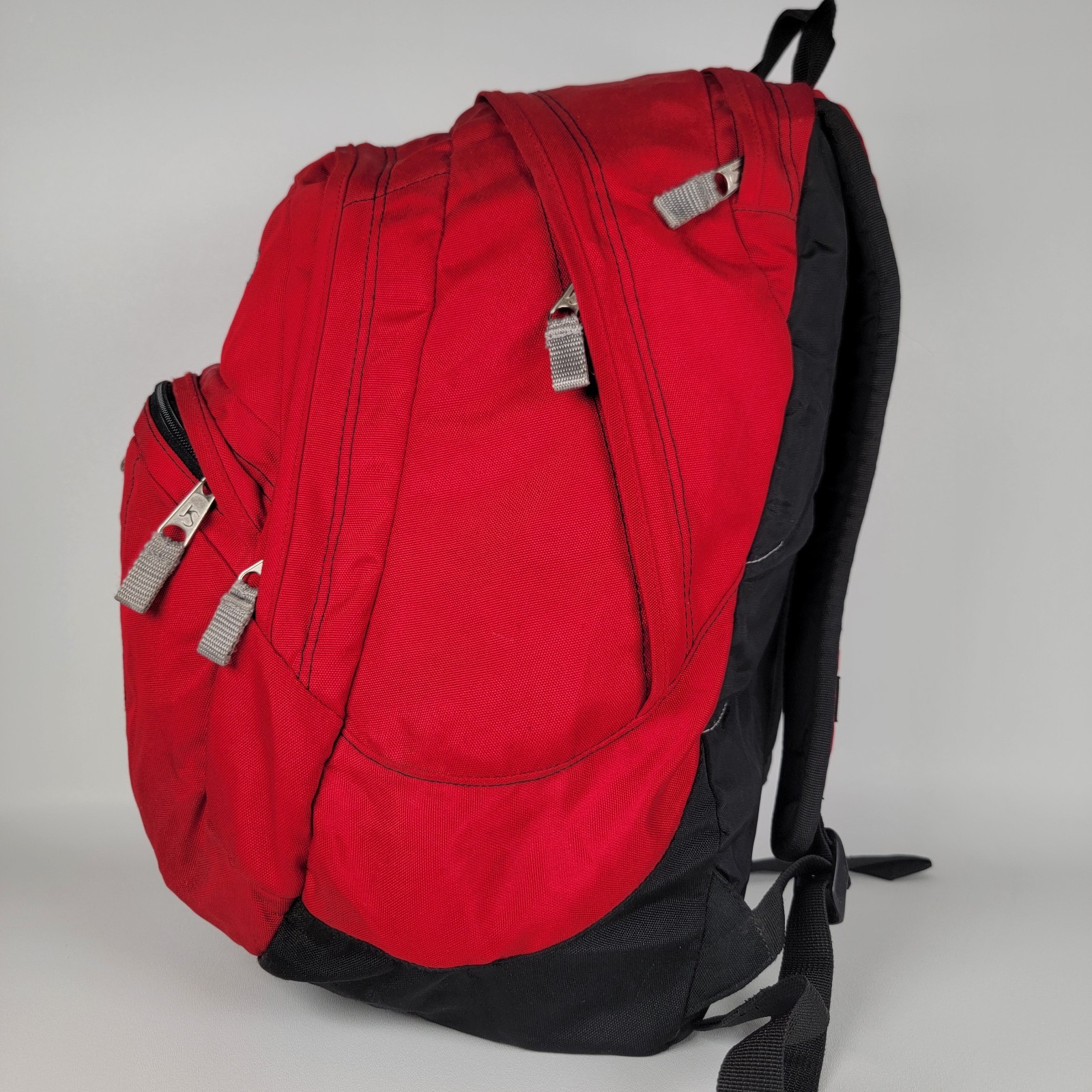 Jansport Unisex  Backpack Red Gray Multiple Pockets 3