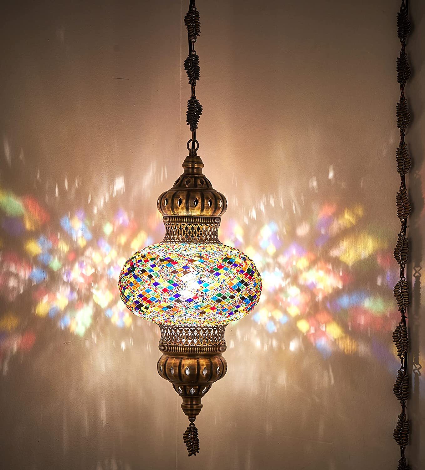 DEMMEX XL Light - Turkish Moroccan Mosaic PLUGIN Ceiling Hanging Pendant Lamp gallery