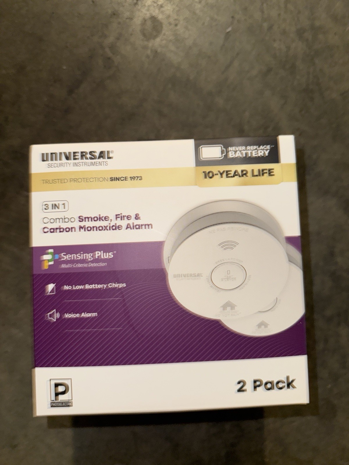 USI 2-Pack 10-Year Battery Combination Smoke and Carbon Monoxide Detector. New gallery