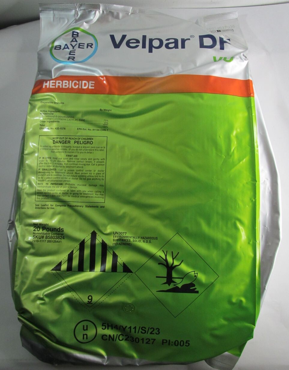 20-LB BAG BAYER VELPAR DF VU BROAD SPECTRUM WEED AND BRUSH HERBICIDE CONCENTRATE gallery