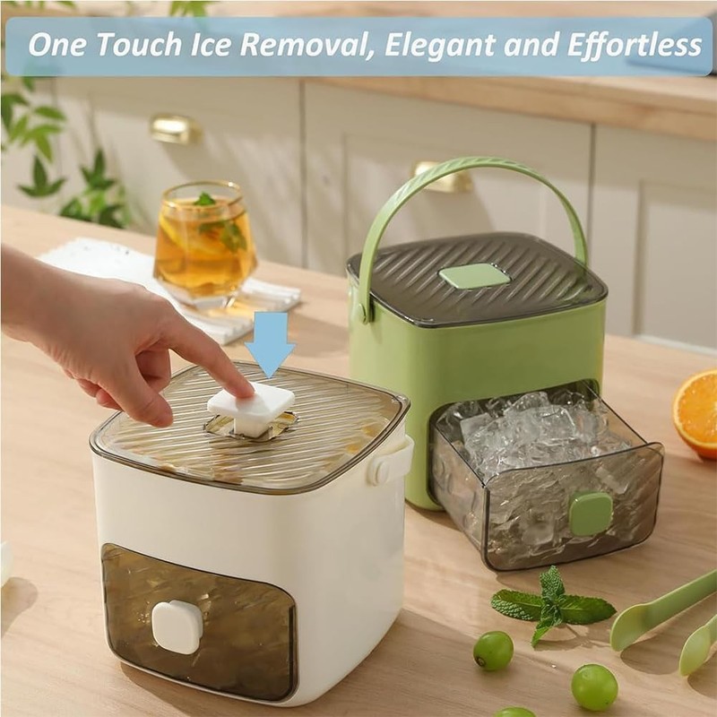 48 Cube Handled Double Layer Ice Maker Box w/ Press Lid for Freezer&DIY Beverage gallery