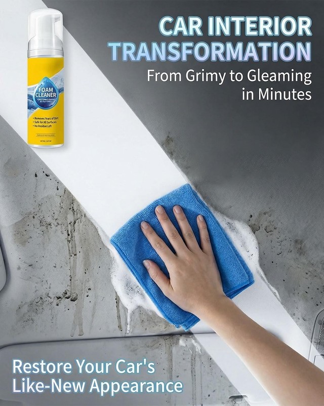 ­150ml Auto Go Foam Cleaner – Deep Cleaning Foam For Car Interior, Kitchen Greas gallery