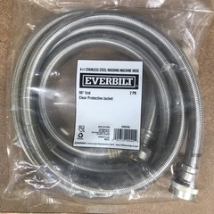 Everbilt 4 ft. Polymer Coated Stainless Steel Washing Machine Connector (2-Pack)