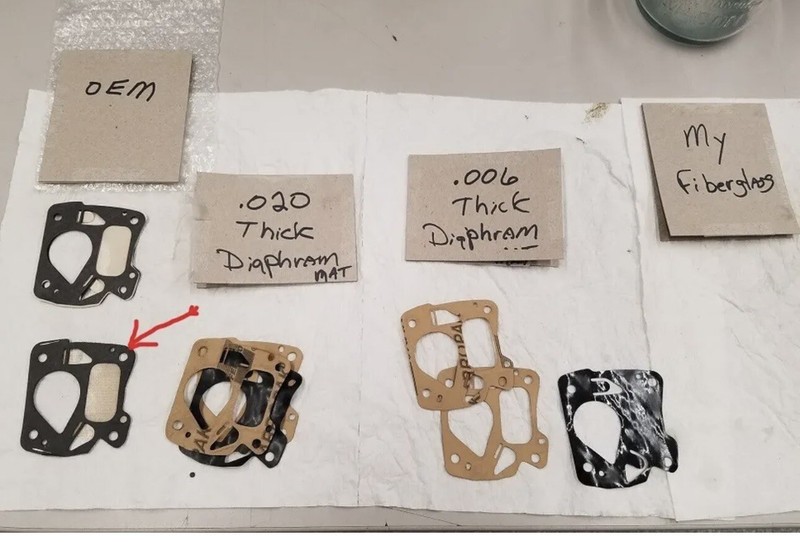McCulloch Mac 9 Flatback Carb Diaphragm Set Tested and Proven see Pics Read Desc gallery