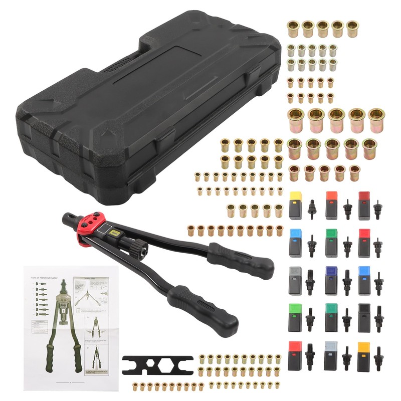 Rivet Nut Tool Set, 16 Inches Includes 15 Metric and 125 Rivet Nuts gallery