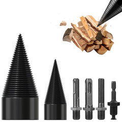 6Pcs Wood Splitter Drill Bits Set, 45Mm+32Mm Heavy Duty Log Splitters with 4 Dri