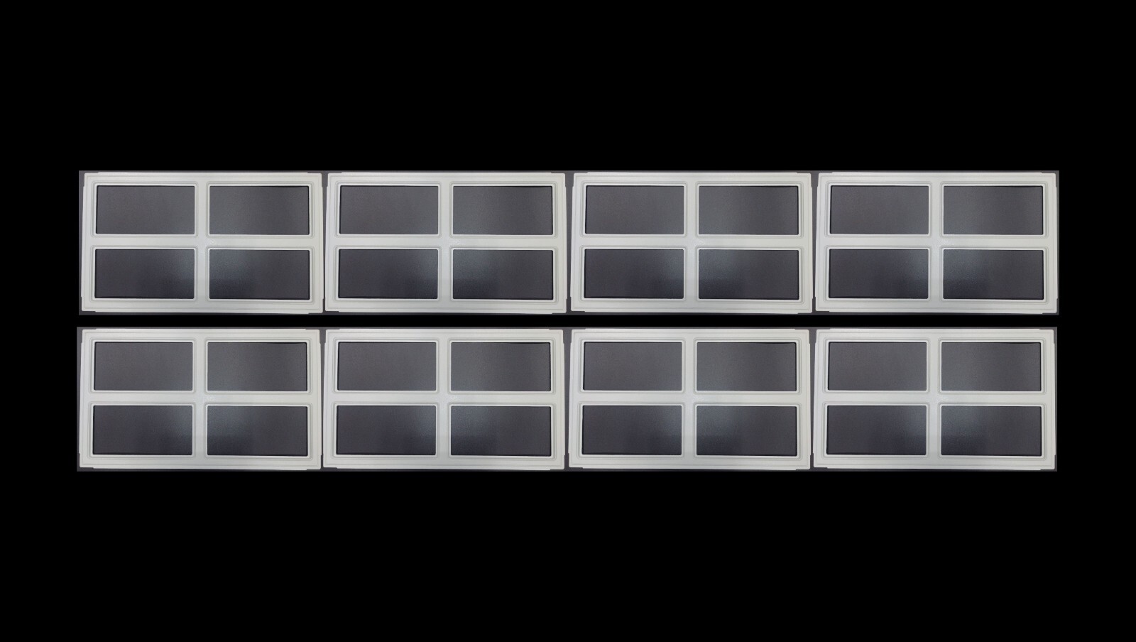 Colonial 509 Set of 8 Window Inserts/Short Panel Clopay Garage Doors White gallery