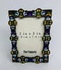Pier 1 Imports Rectangular Mini 2 X 3” Jeweled Photo Picture Frame gallery